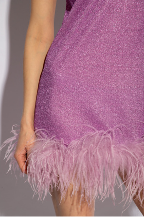 Oseree Dress with ostrich feathers