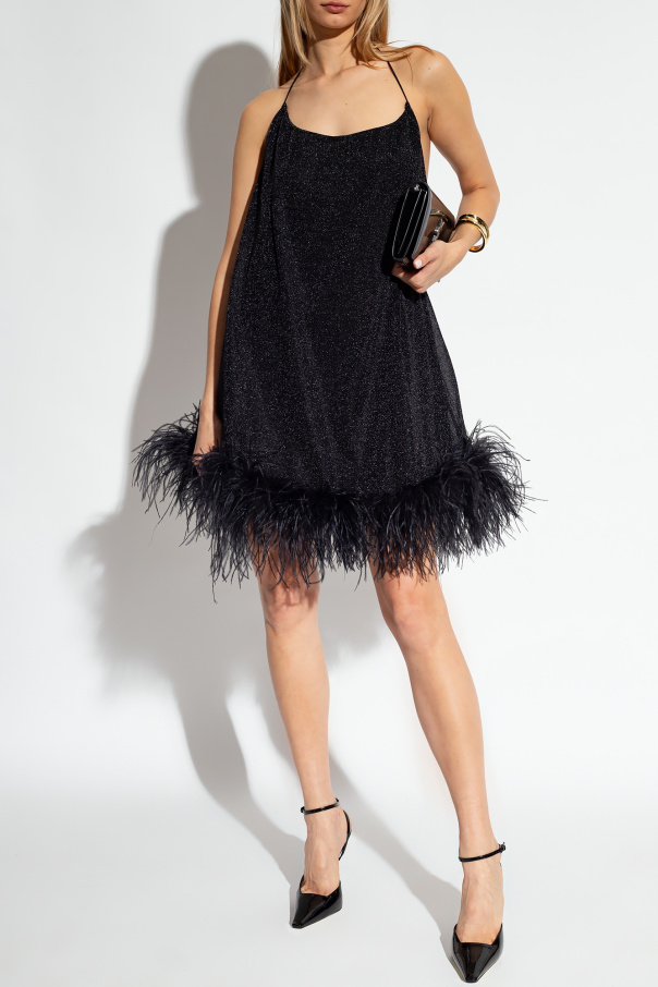 Oseree Dress with feathers