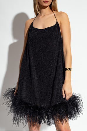 Oseree Dress with feathers