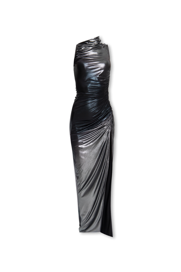 Rick Owens Lilies Sukienka o metalicznym połysku ‘Svita’