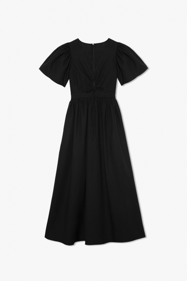 with a maxi dress for a movie night in the evening ‘Talia’ linen dress