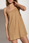 Oseree GOLD ‘Lumiere’ one-shoulder beach dress