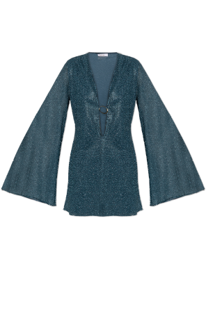 Vestido com fio de lurex