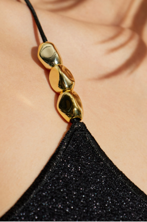 Oseree Sukienka wykończona nicią lureksową