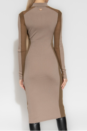 Diesel ‘M-ADLYN’ ribbed dress with collar