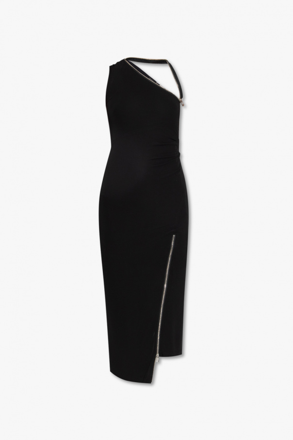 Helmut Lang Asymmetrical Polka dress