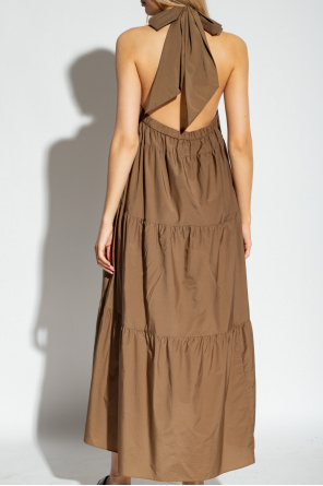 Theory tailored dress with denuded shoulders
