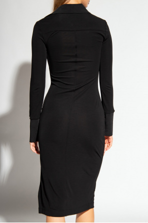 Helmut Lang Long-sleeved bow-detail dress