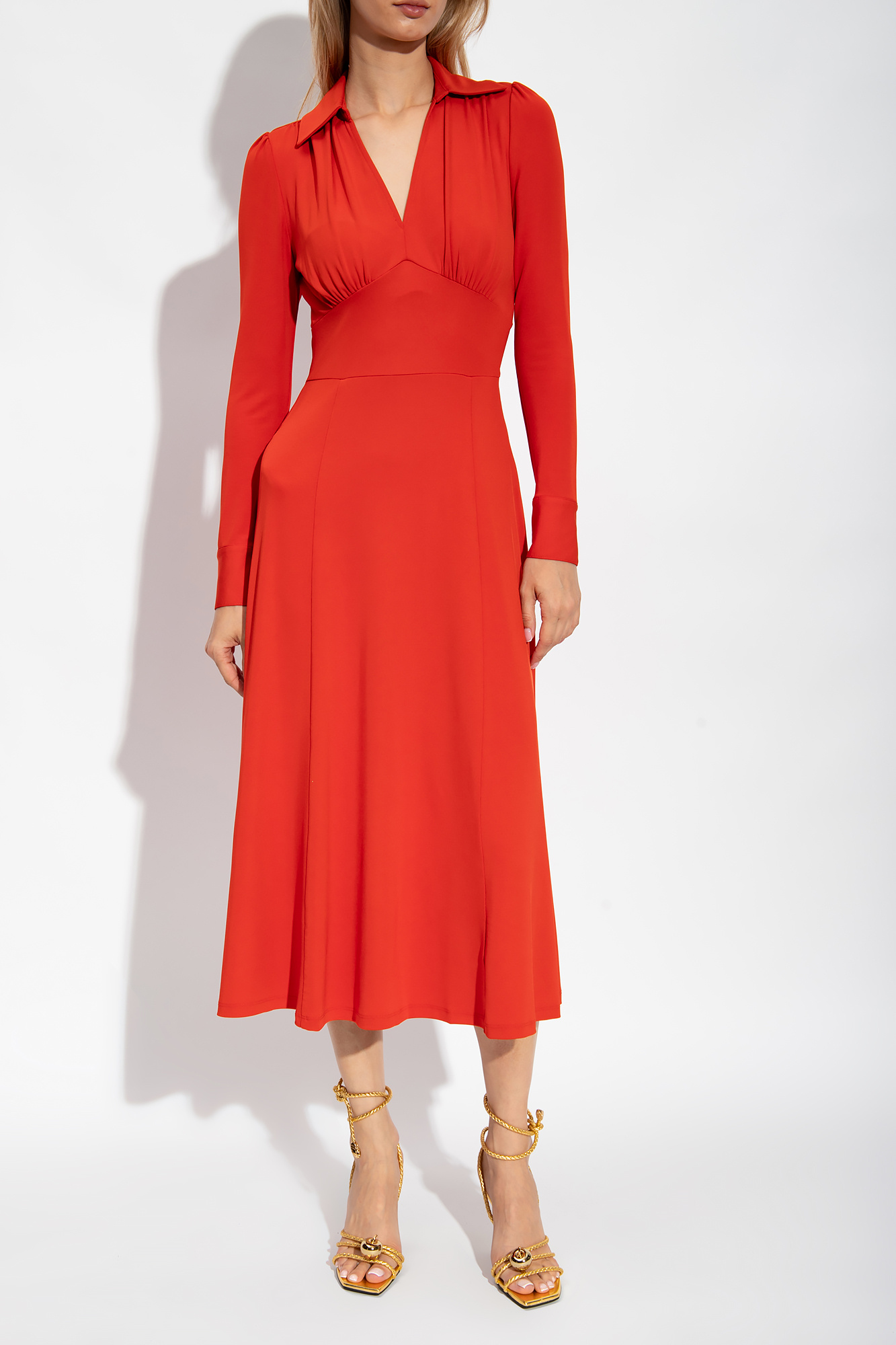 mk red dress