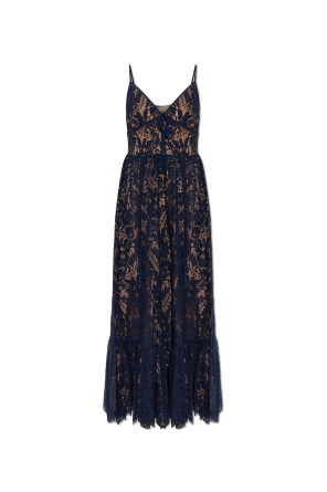 Lace dress with shoulder straps