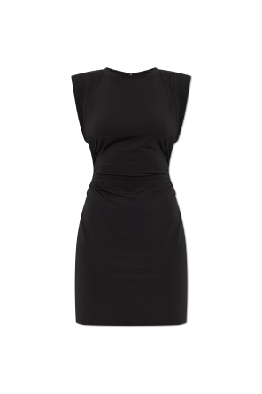 Dress with draping at the waist