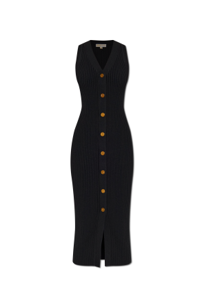 Vestido acanalado de corte ajustado