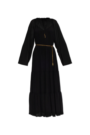 Dress with decorative chain