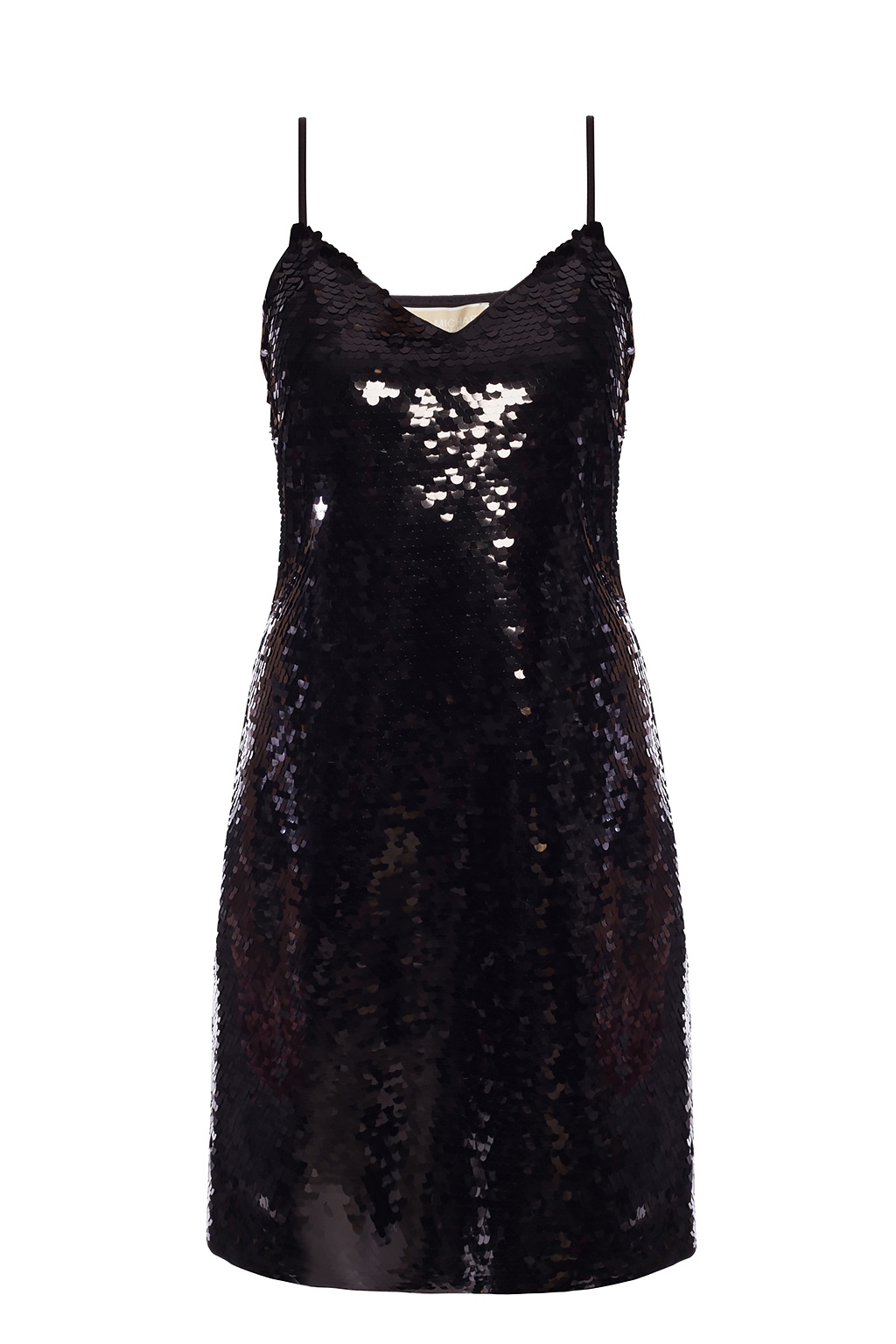 Michael Kors Cekinowa sukienka czarny-srebrny Wz\u00f3r w paski W stylu casual Moda Sukienki Sukienki z cekinami 