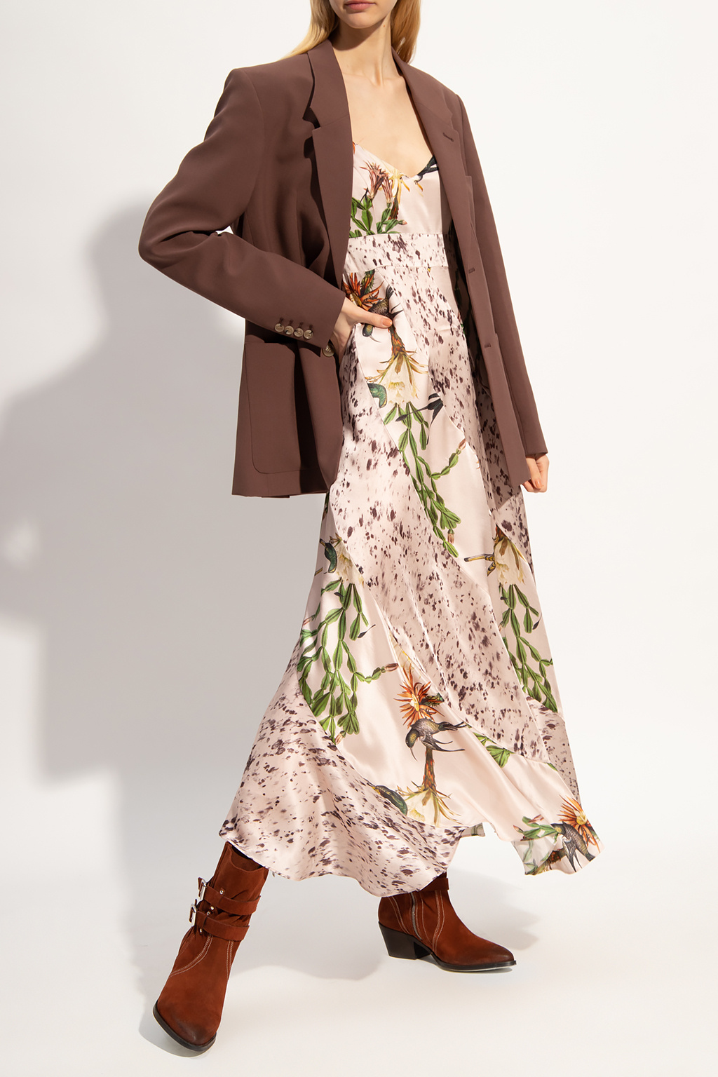 Lyre Billow Dress - Pink 'Niya' slip dress AllSaints - IetpShops Morocco