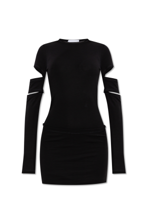 Dress with detachable sleeves