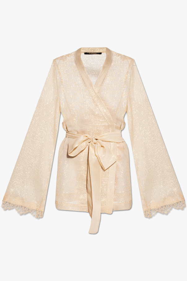 Oseree Short silk bathrobe