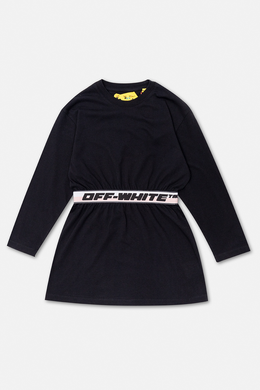 Off-White Kids Cotton dress distressed with logo