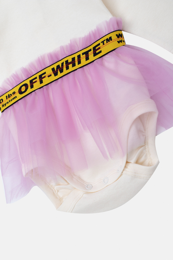 Off-White Kids Tulle-trimmed bodysuit
