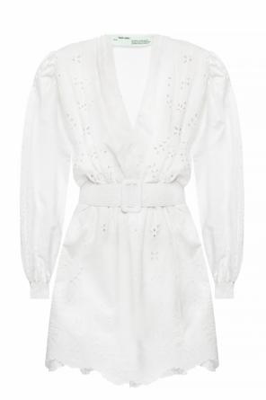 Sukienka z wyszytym wzorem od Off-White