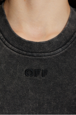 Off-White Vestido de canalé