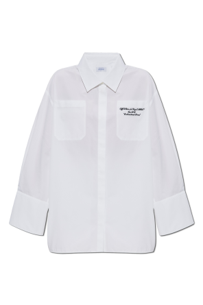 Shirt dress with pockets