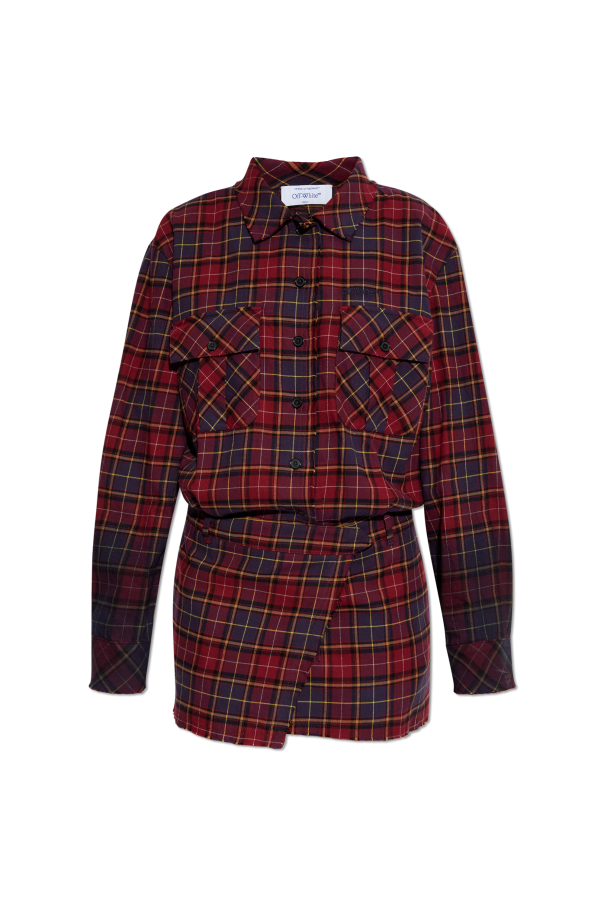 Plaid corduroy dress od Off-White