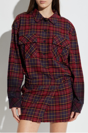 Off-White Kariertes Strickkleid