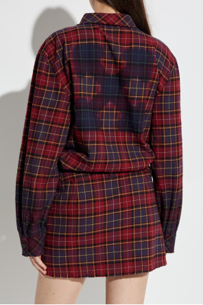 Off-White Kariertes Strickkleid