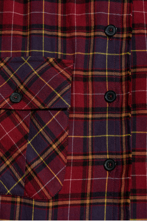 Off-White Kariertes Strickkleid