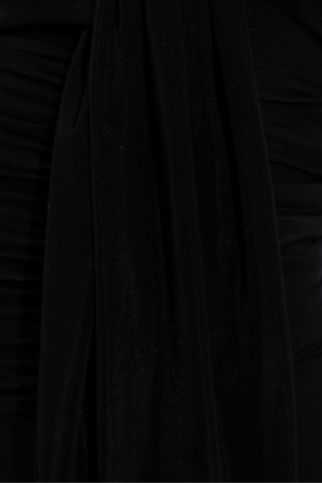 Blumarine Drapowana sukienka z długimi rękawami