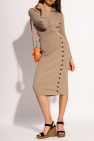 Self Portrait Ribbed dress with split