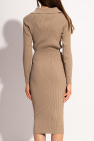 Self Portrait Ribbed dress with split