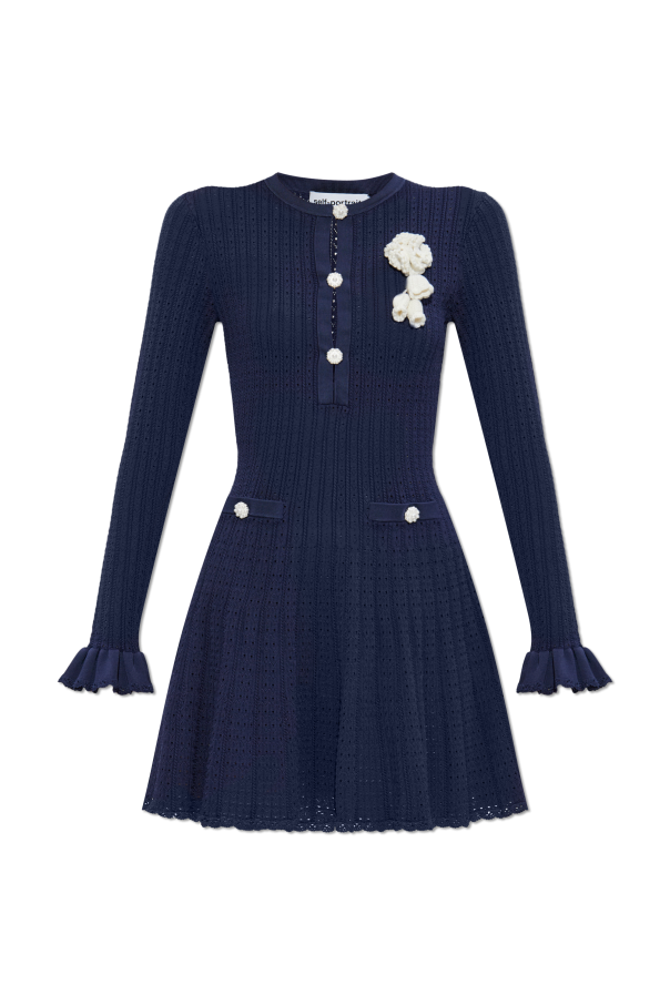 Dress with brooch od Self-Portrait