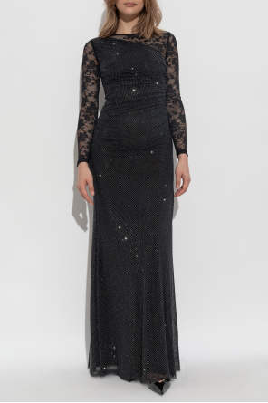 Self-Portrait Vestido con cristales brillantes