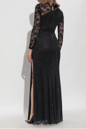 Self-Portrait Vestido con cristales brillantes