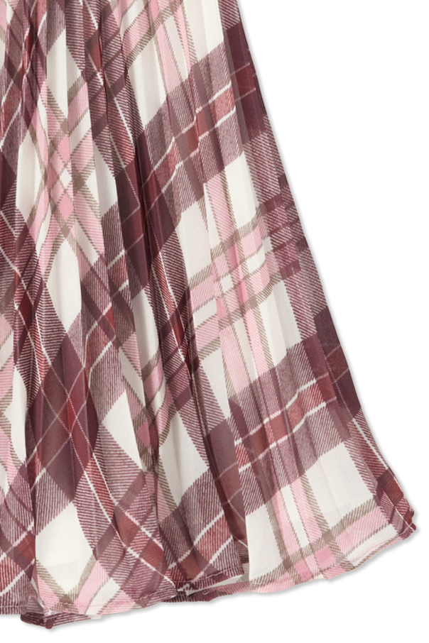 Self-Portrait Kids Dress with a check pattern