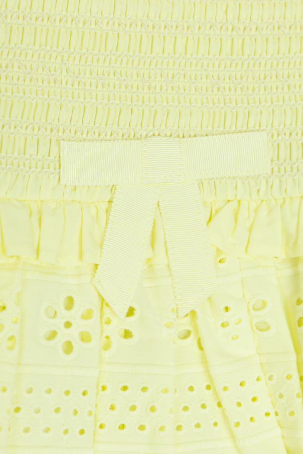 Self-Portrait Kids Dress with openwork trim