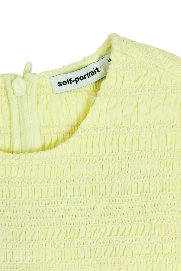 Self-Portrait Kids Dress with openwork trim