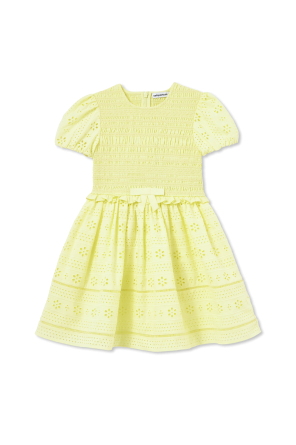 Dress with openwork trim