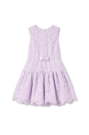 Dress with openwork trim
