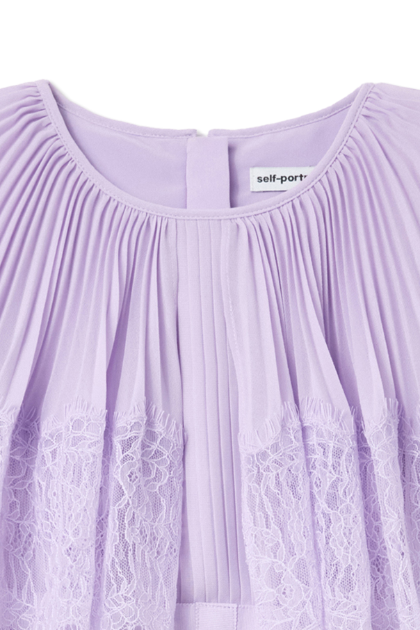 Self-Portrait Kids Dress with lace trim