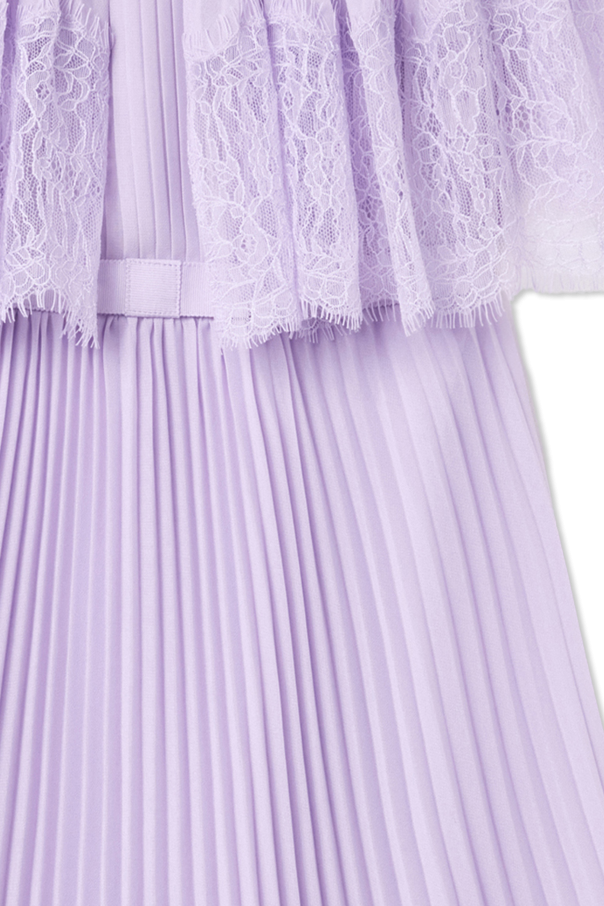 Self-Portrait Kids Dress with lace trim