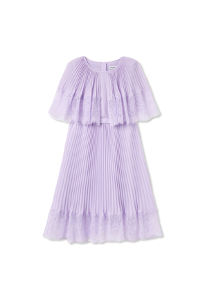 Dress with lace trim