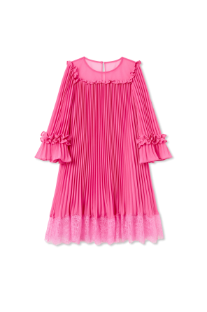 Dress with lace trim