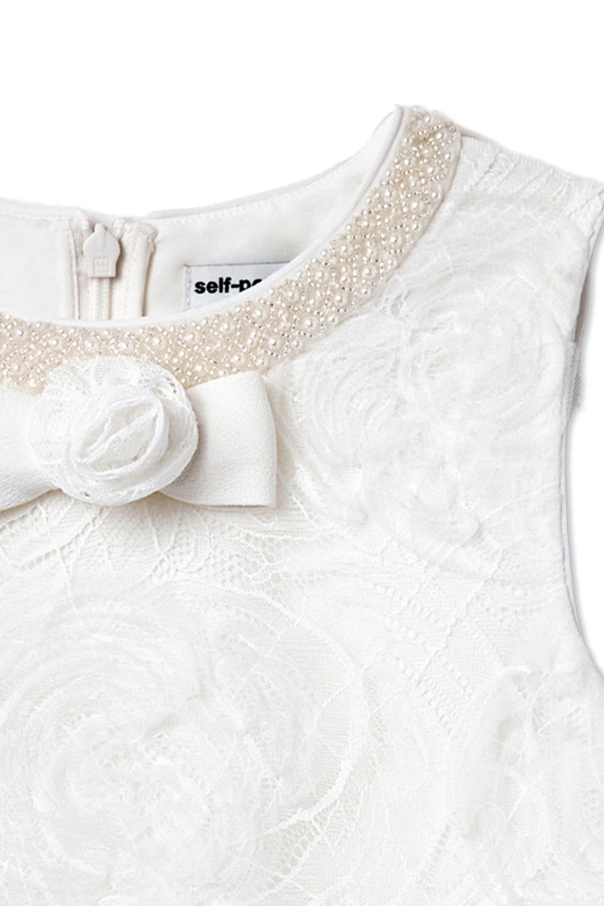 Self-Portrait Kids Dress with appliqué