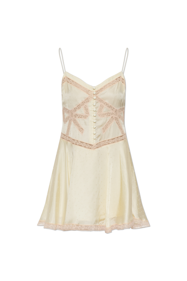 Short dress with lace inserts od Self-Portrait
