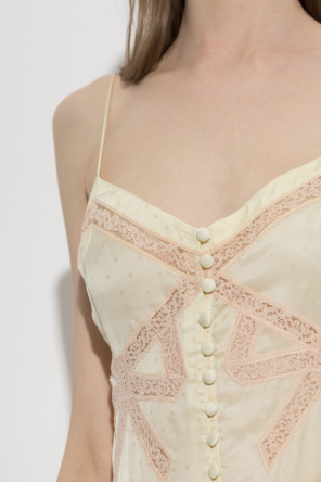 Self-Portrait Short dress with lace inserts