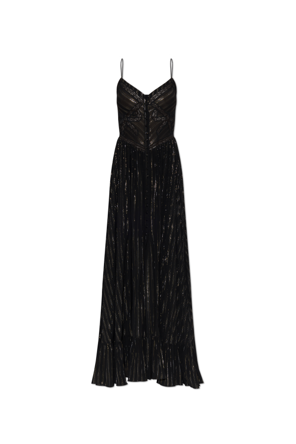 Pleated dress with lurex thread od Self-Portrait
