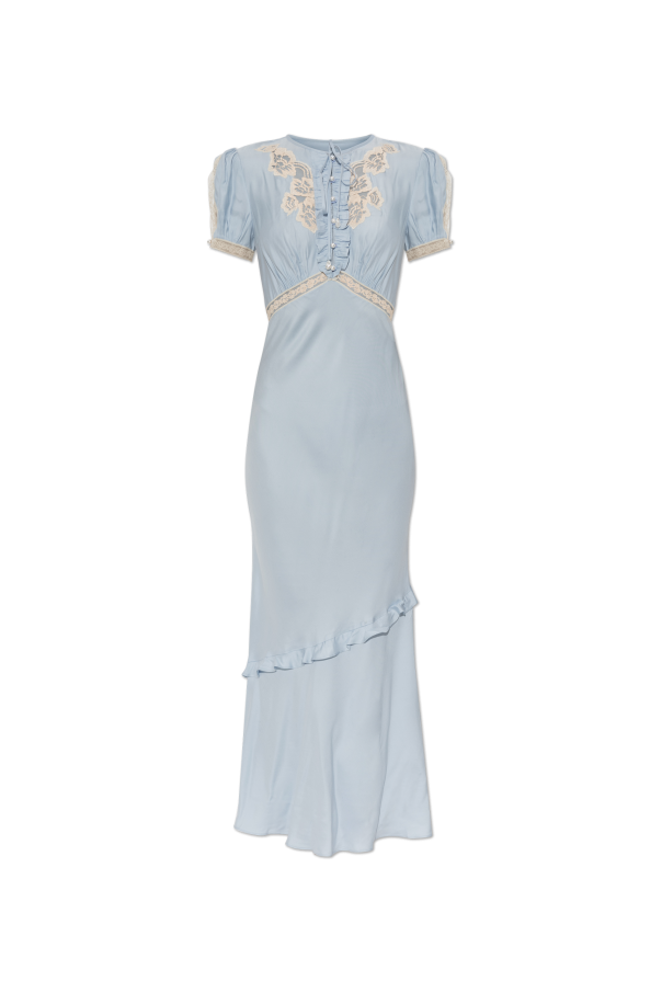Satin dress with lace inserts od Self-Portrait